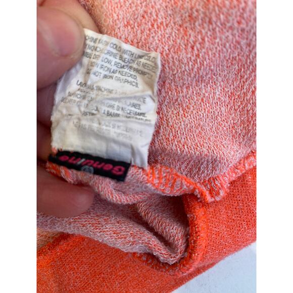 Volcom Sweatshirt Long Sleeve Lightweight Hoodie Neon Orange Heather Sz Lg Boho - Picture 7 of 12